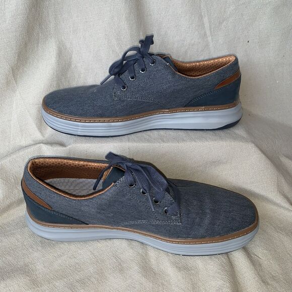 NWOB SKECHERS CLASSIC FIT AIR COOLED MEMORY FOAM SNEAKERS Shoes Sz10 Blue grey main image 9